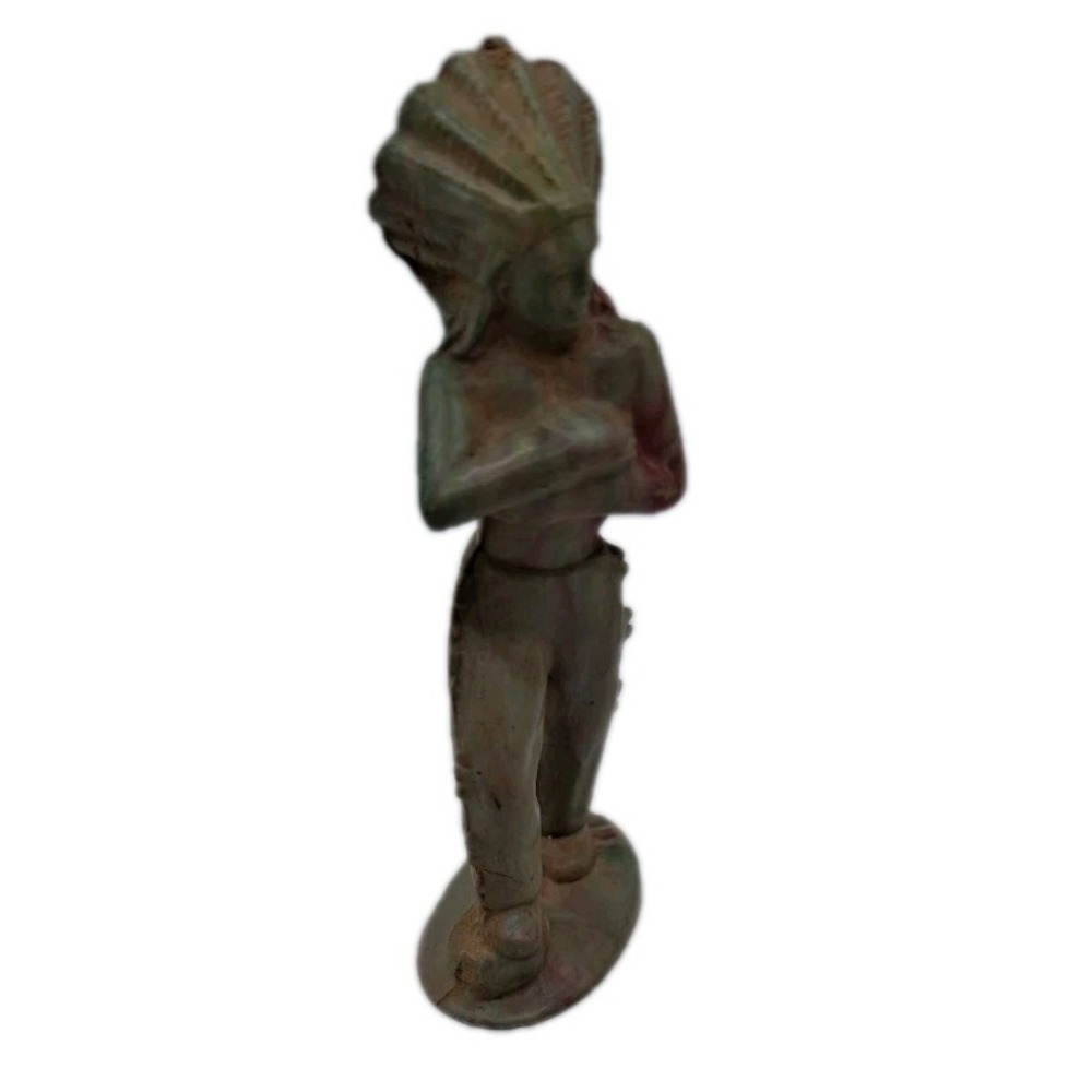 American Indian Chief Figurine Plastic Vintage ~2.5-3" Tall